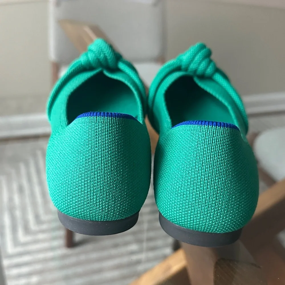 ROTHY’S - vibrant green pointed flats - The Knot Point II - Picture 4 of 6